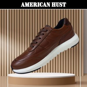 Zapatillas de Cuero Caoba Oscuro