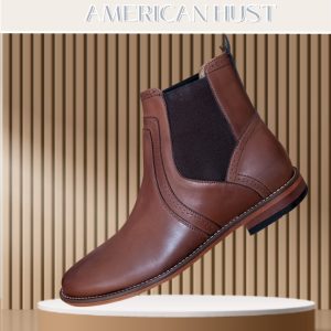 Botines Chelsea Cuero Caoba.