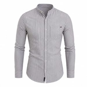 Camisa Lino Blanca Rayada