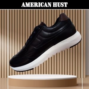 Zapatilla Cuero Negro Oscuro