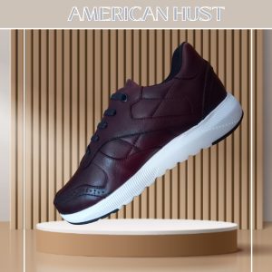 Zapatilla Cuero Vino Oscuro