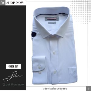 Camisa Blanca textura Rayada (delgada)
