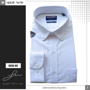Camisa Casual Oxford Blanca