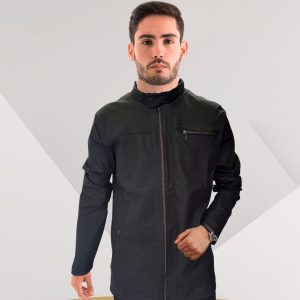Chaqueta Cuero Negra
