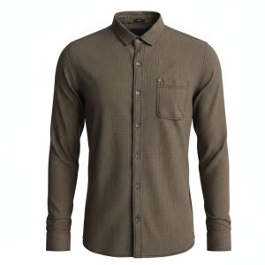Camisa Franela Cafe Atexturada