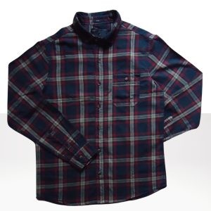 Camisa Franela Rojo - Beige Cuadros