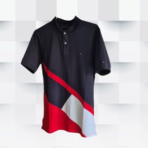 Camiseta Polo Azul Cruzada