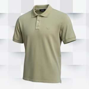 Camiseta con Cuello Verde Cálido